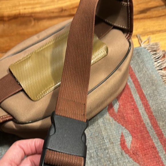 EUC Hunting World Safari Khaki Canvas Leather Bum Bag